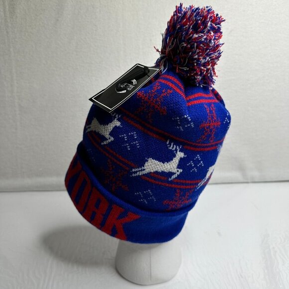 New York NWT Semper FI ChokoLids Reindeer Pom Beanie - Picture 4 of 7